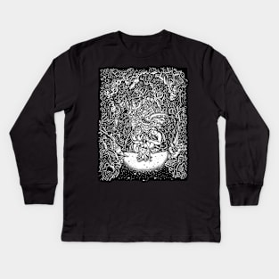 Cavemen in Cave of Materialism Kids Long Sleeve T-Shirt